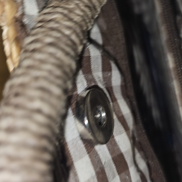 Croft and Barrow straw bag with macrame handle - Picture 4 of 10